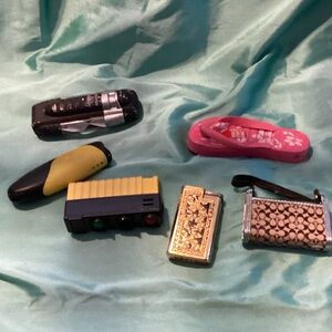 Lot of 6 misc. damaged butane lighters.  Please look at pictures closely!